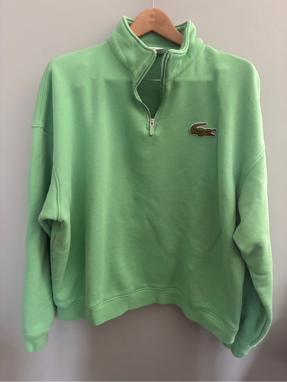 Lacoste loose fit Quarter-Zip Pullover Sweatshirt unisex